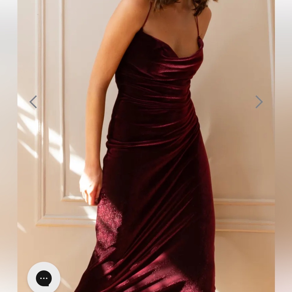Jenny Yo Dark Berry Velvet Midi Dress